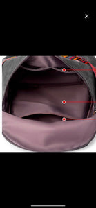 Double pocket backpack bag-Gray